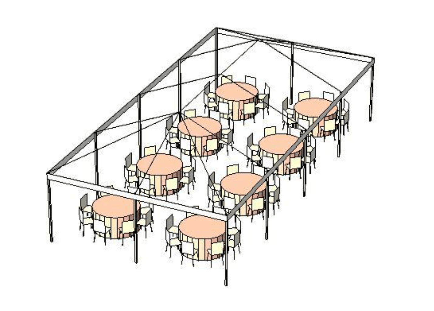 20 x 40 Frame Tent (Seats 80)