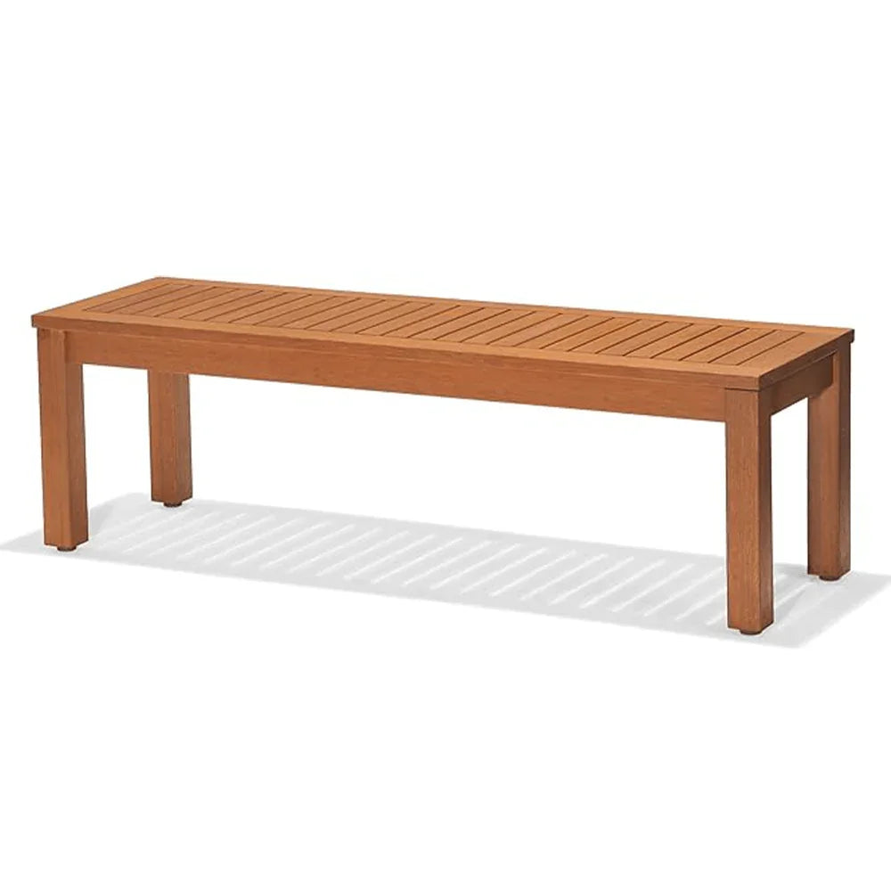 Eucalyptus Wood Backless Outdoor Bench