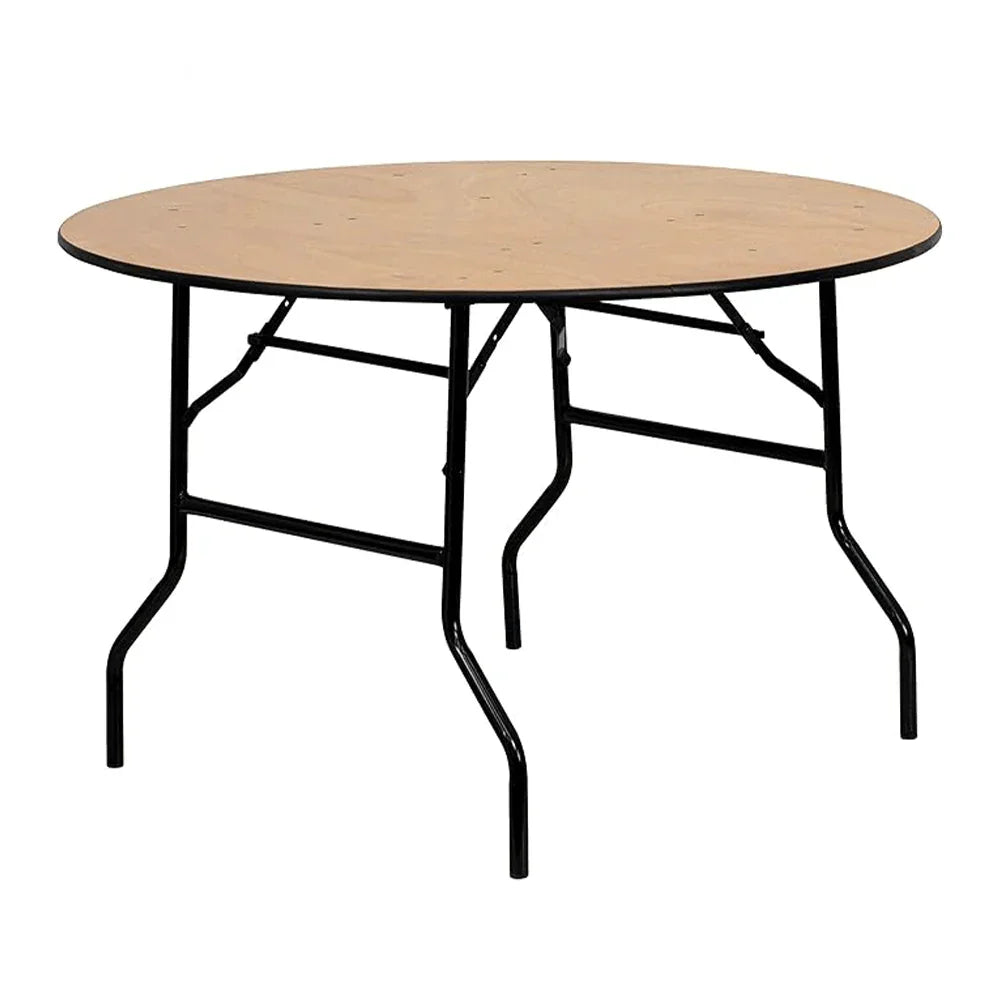 48" Round Wood Folding Table
