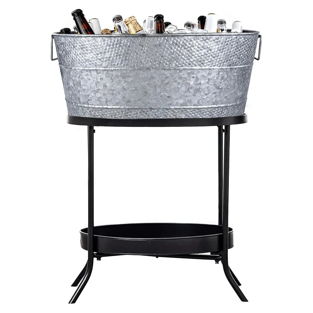 Galvanized Beverage Tub with Stand