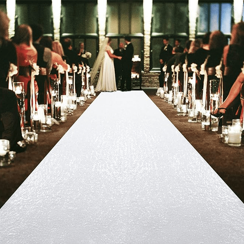 White Sparkling Aisle Floor Runner