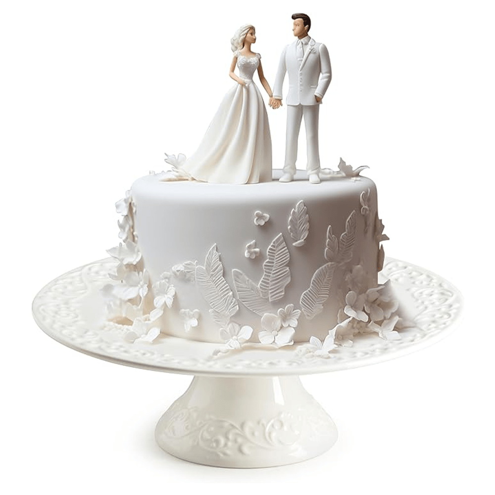 10" White Porcelain Cake Stand