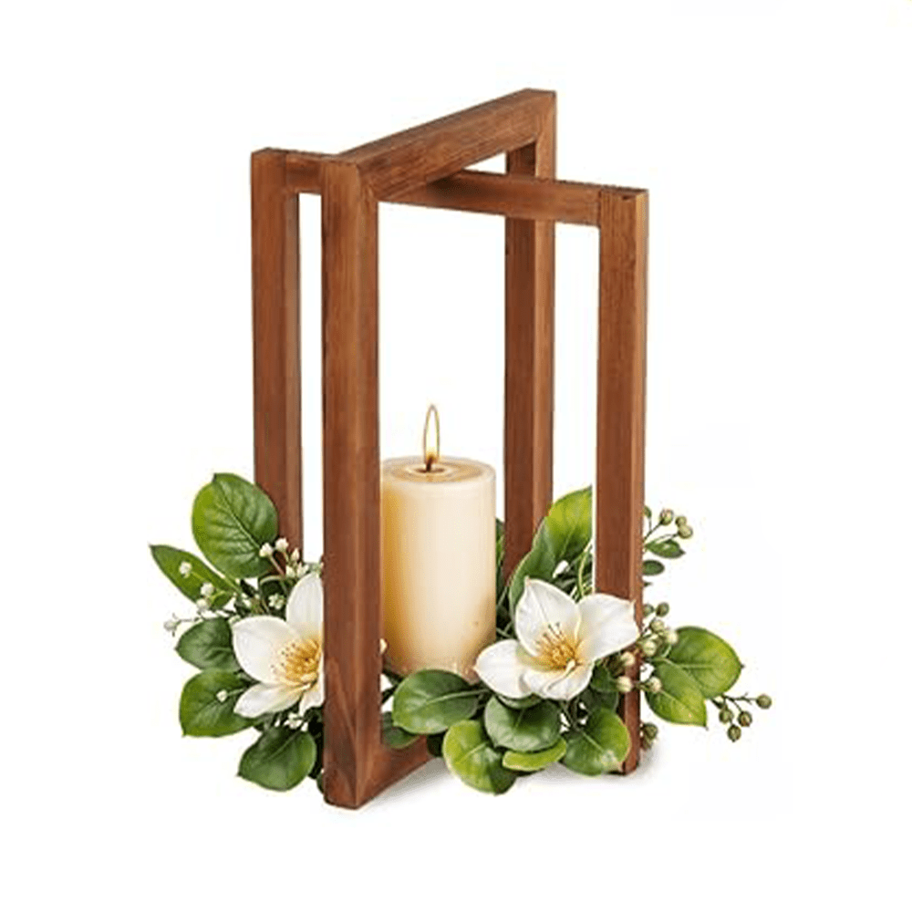 Wooden Lantern Centerpiece