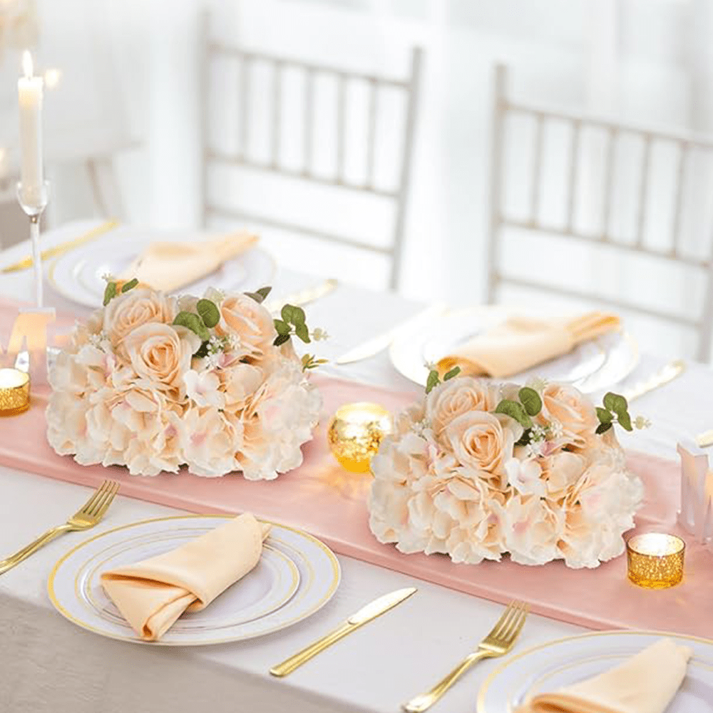 Champagne Rose Flower Ball Centerpiece