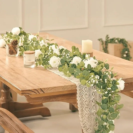 Eucalyptus & Rose Floral Garland