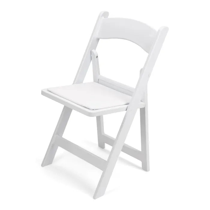 White Resin Folding Chair