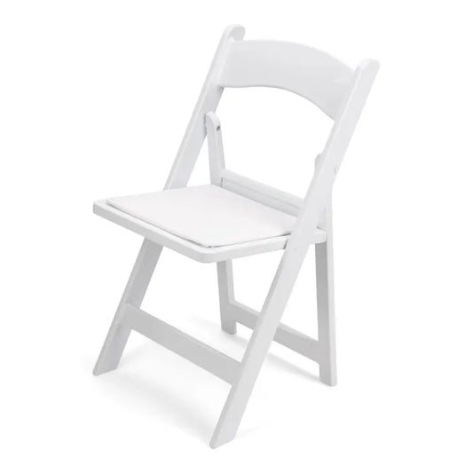 White Resin Folding Chair